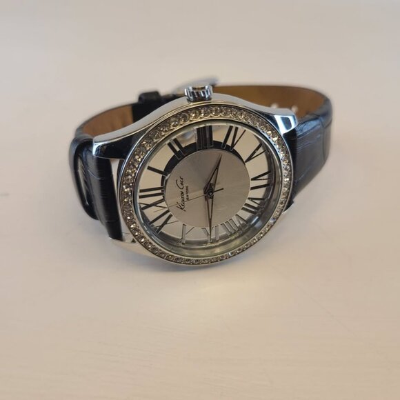 Kenneth Cole KC4851 Ladies Sparkling Crystal Bezel Transparent Watch KC10008034 - Picture 2 of 8